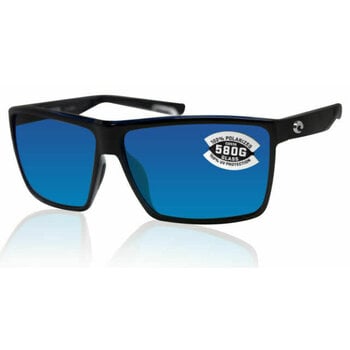 Costa Costa Rincon Shiny Black Frame w/ Gray Blue Mirror 580G Lens...2353