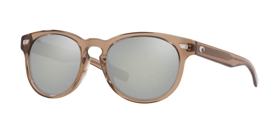 Costa Costa Del Mar Shiny Taupe Crystal Gray Lens Silver Mirror 580G