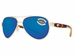 Costa Costa Loreto 64 Rose Gold Metal Frame w/ Gray Blue Mirror 580G Lens