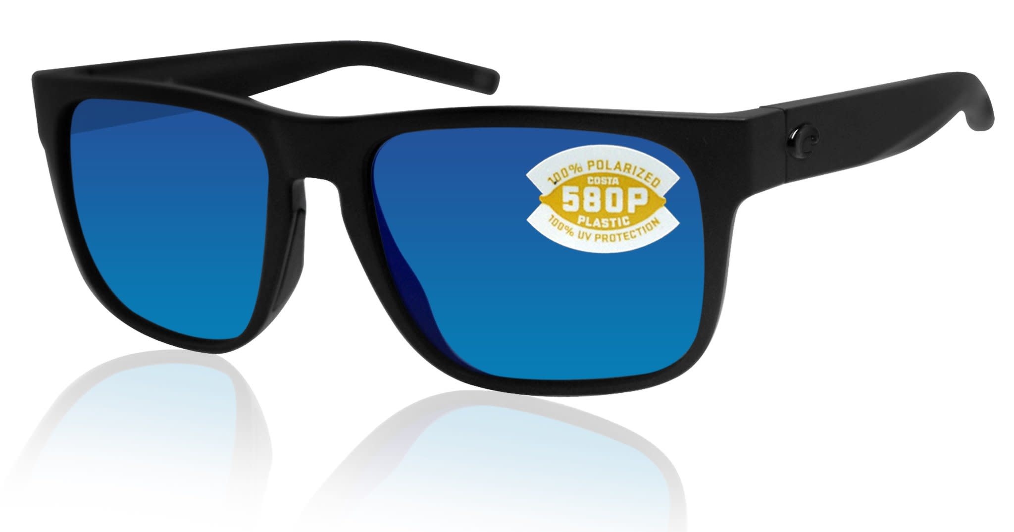 Costa Costa Spearo XL Matte Black Frame, Blue Mirror 580P