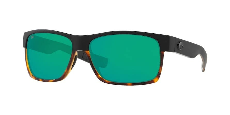 Costa Costa Half Moon 181 Matte Black/ Shiny Tortoise Frame w/ Green Mirror 580G