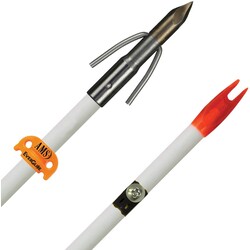 AMS AMS Fiberglass Bowfishing Arrow, Chaos Point White Shaft, 3166-0032