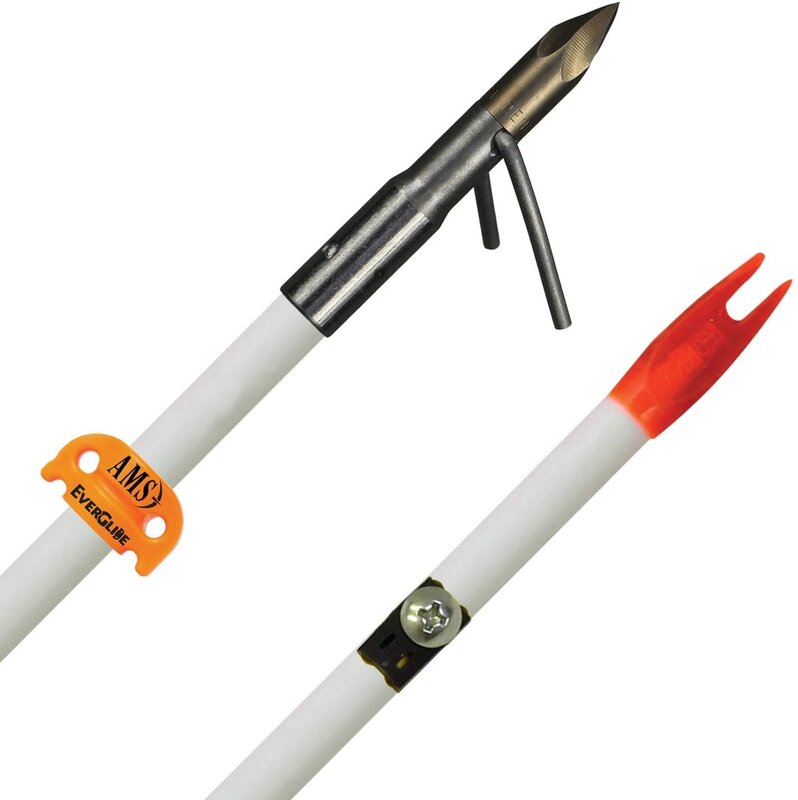 AMS AMS Fiberglass Bowfishing Arrow, Chaos Point White Shaft, 3166-0032