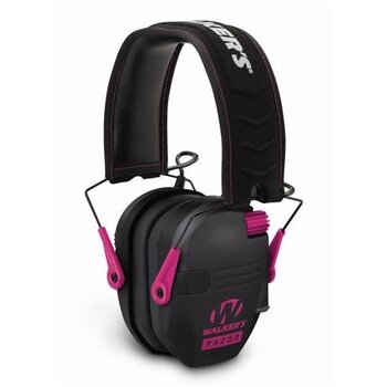 Walker's Walkers GWP-RSEM-PNK Razor Slim Shooter Folding Electronic Ear Muff, NRR23dB, Low Profile, HD Sound, Pink