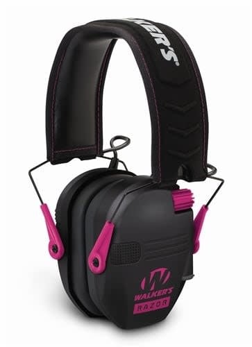 Walker's Walkers GWP-RSEM-PNK Razor Slim Shooter Folding Electronic Ear Muff, NRR23dB, Low Profile, HD Sound, Pink