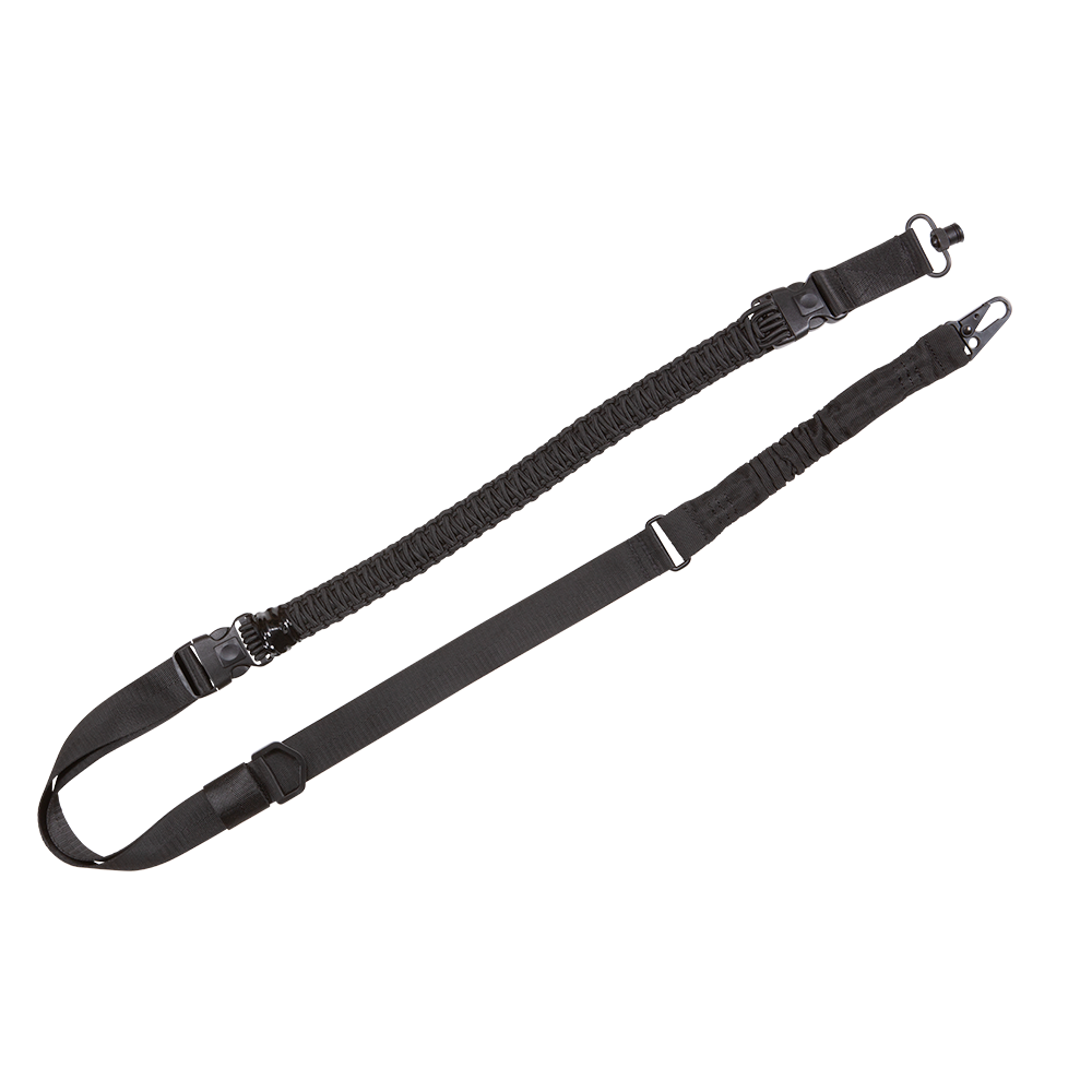 Allen Allen Company Stretch Single Point Paracord Sling, Black, Heavy-duty Swivels & Hardware