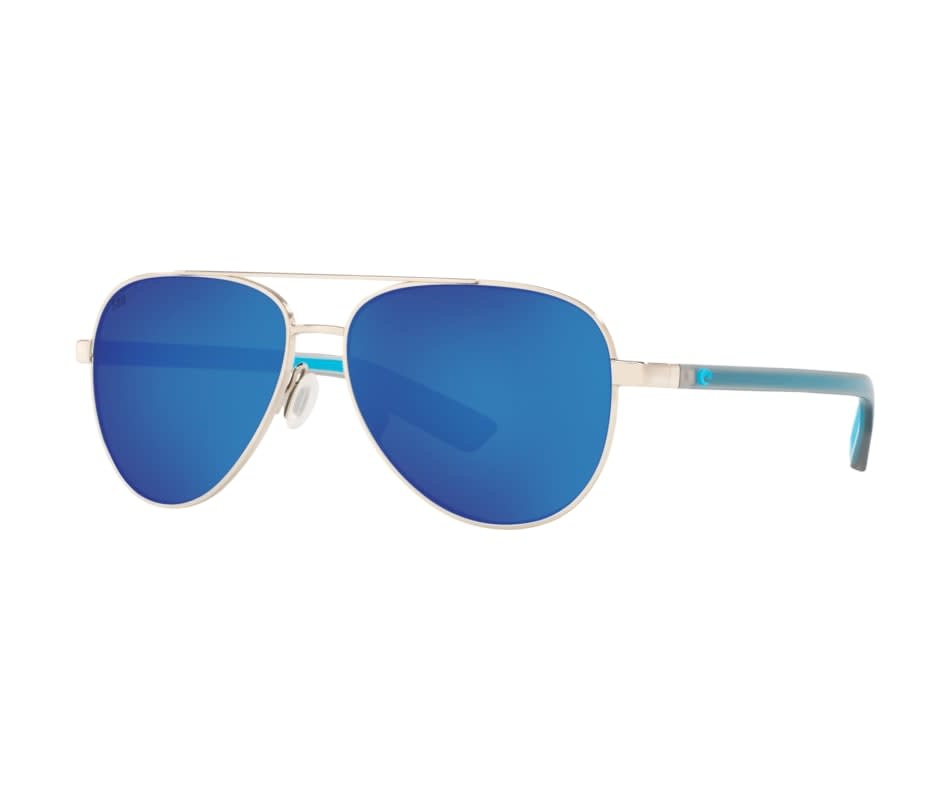 Costa Costa Peli 288 Shiny Silver Frame w/ Blue Mirror 580G Lens