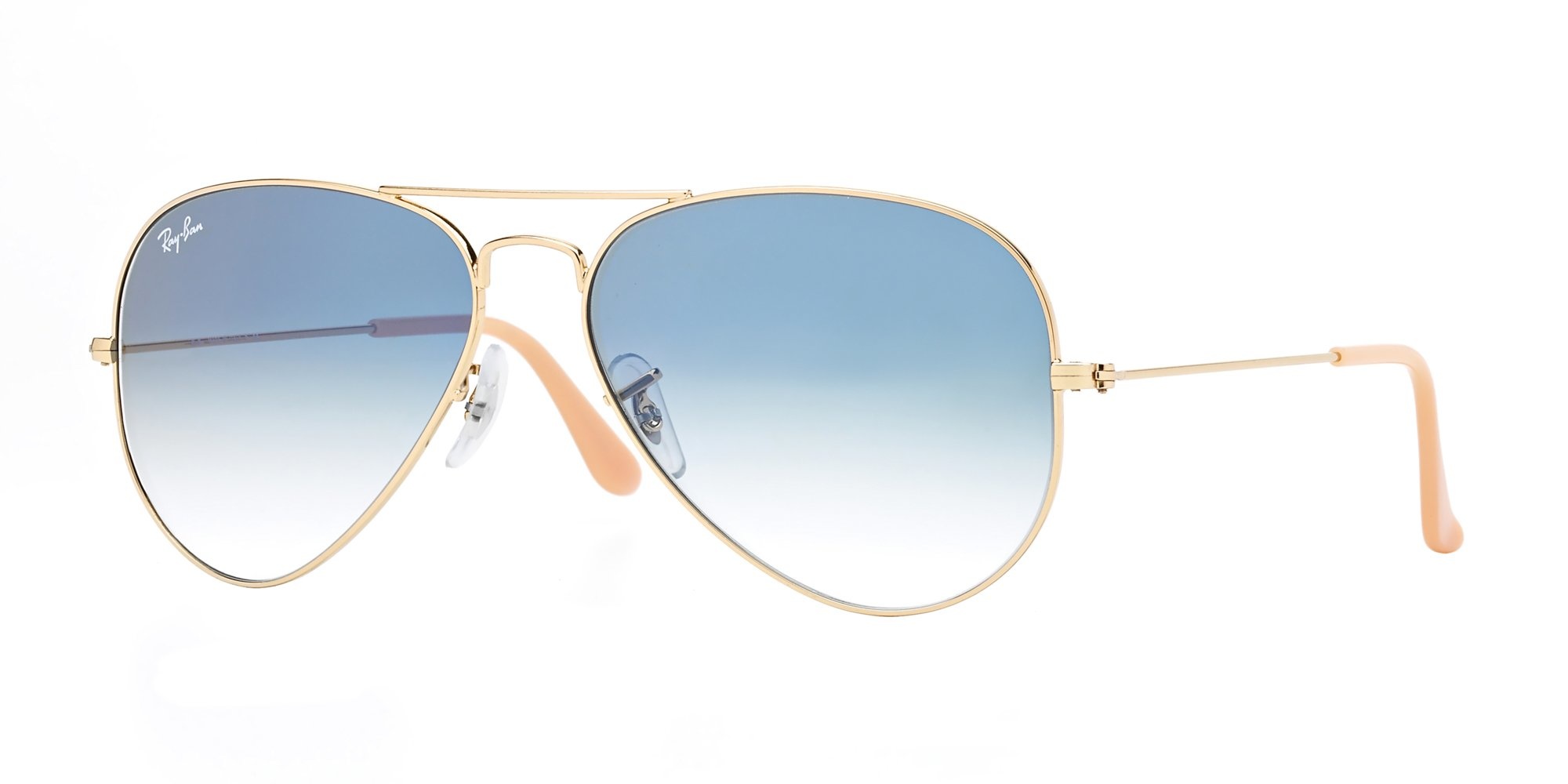 Rayban Rayban Aviator Large Metal Arista Frame w/ Clear Gradient Blue Lens