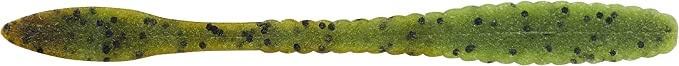 Berkley Berkley Powerbait Max Scent 4.25" Flatworm Green Pumpkin Watermelon 8ct