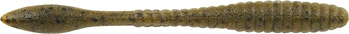 Berkley Berkley PowerBait Maxscent Flatworm, 4'' 10 ct, Green Pumpkin