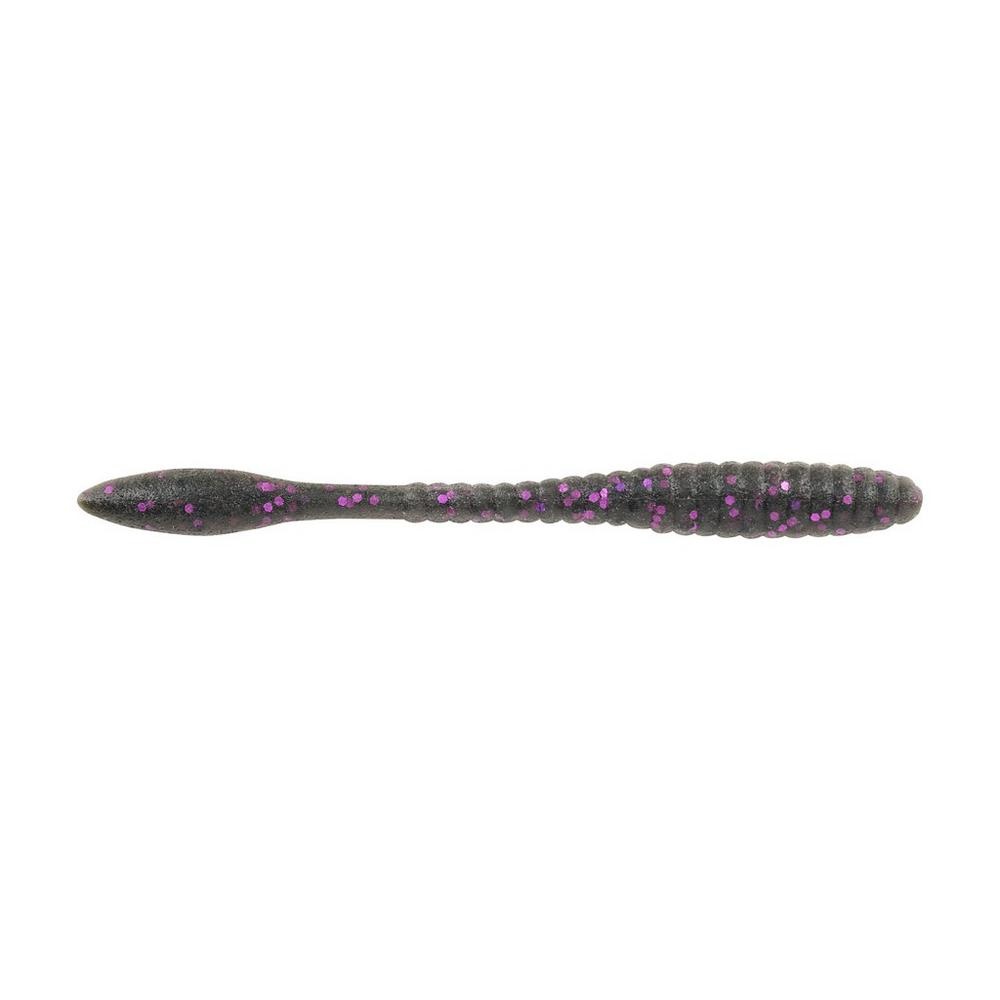 Berkley Berkley Powerbait Max Scent 3.6" Flatworm Smoke Black Purple 10ct