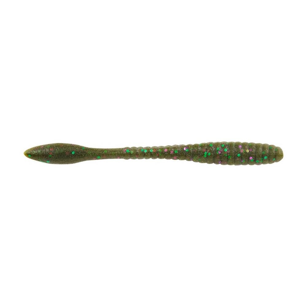 Berkley Berkley Powerbait MaxScent 3.6" Flatworm Green Pumpkin Party 10 count...0323