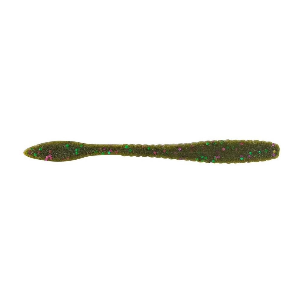Berkley Berkley Powerbait Max Scent 3.6" Flatworm Grn Pump/Wtrmln 10ct