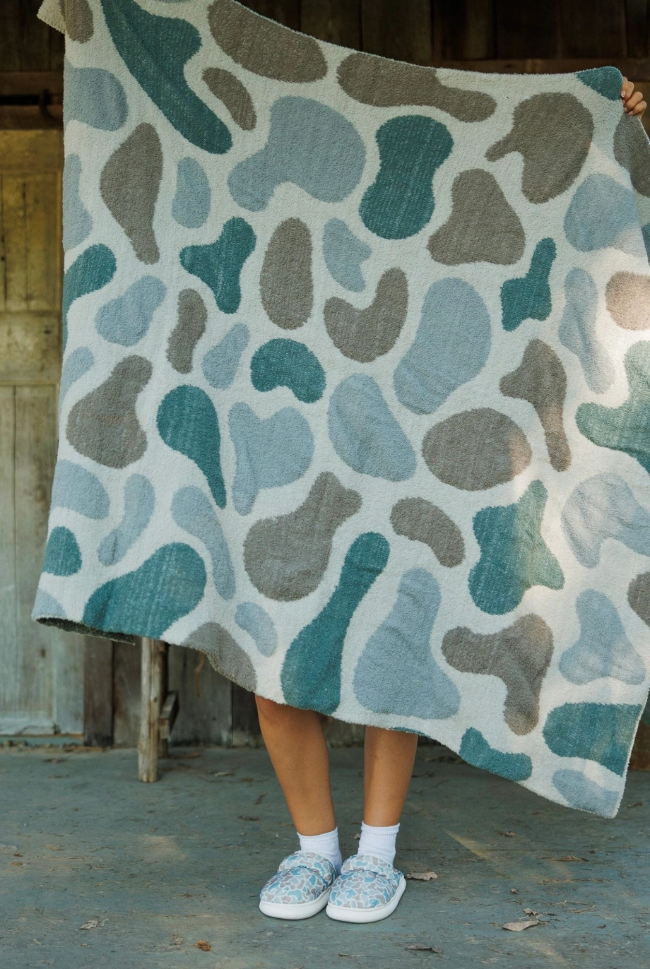The Front Porch Label Camo Throw Blanket | #BLKT007