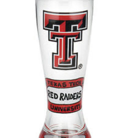 Handpainted Guns Up Pilsner Glass