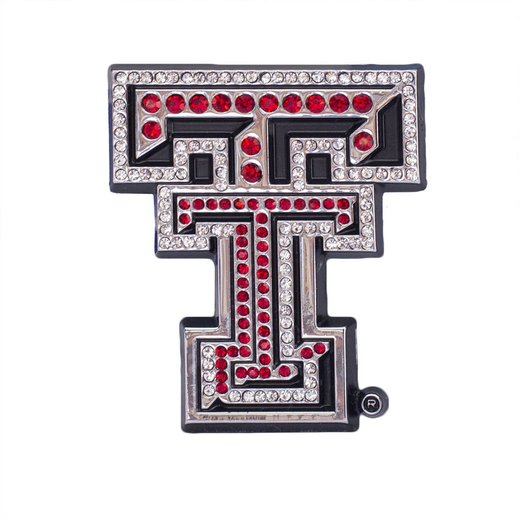 Auto Emblem Crystal Double T Red