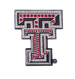 Auto Emblem Crystal Double T Red