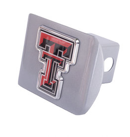 Hitch Cover Metallic Silver with Color Double T