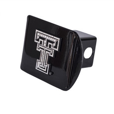 AMG Hitch Cover Black with Clear Crystal Double T