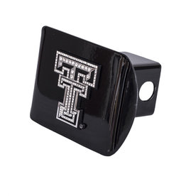 AMG Hitch Cover Black with Clear Crystal Double T