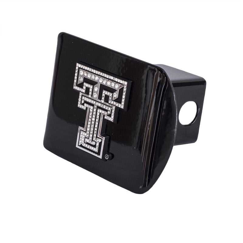 AMG Hitch Cover Black with Clear Crystal Double T