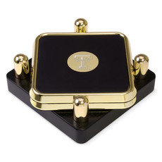 Square Gold Medallion Coaster Set