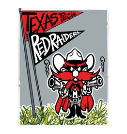 Magnolia Lane Raider Red Grey Garden Flag