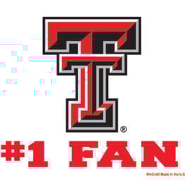 WinCraft Sports 3x4 Texas Tech #1 Fan Decal