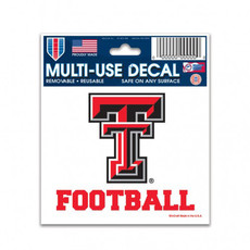 WinCraft Sports 3x4 Texas Tech Football Decal