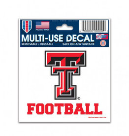 WinCraft Sports 3x4 Texas Tech Football Decal