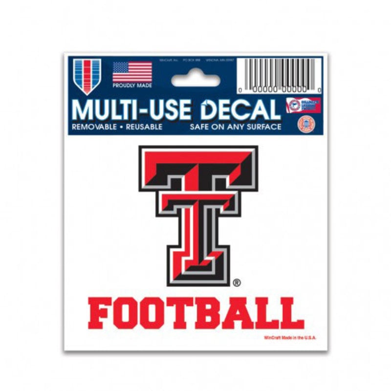 WinCraft Sports 3x4 Texas Tech Football Decal
