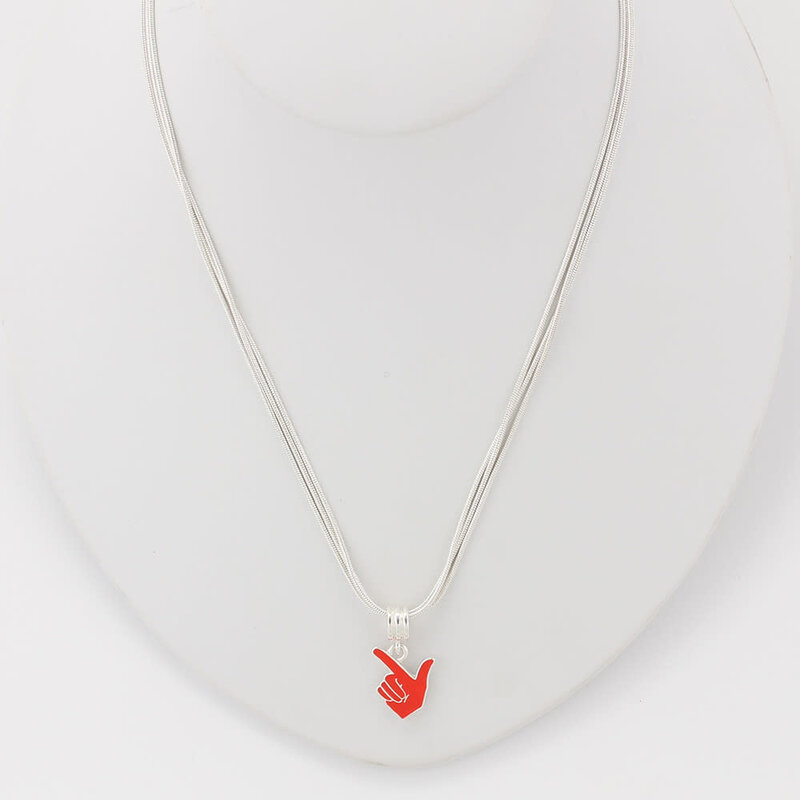 Guns Up Hand Necklace