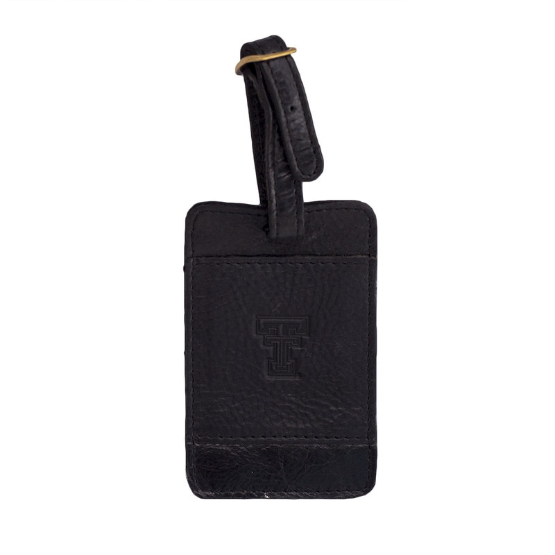 Westbridge Leather Luggage Tag - Black