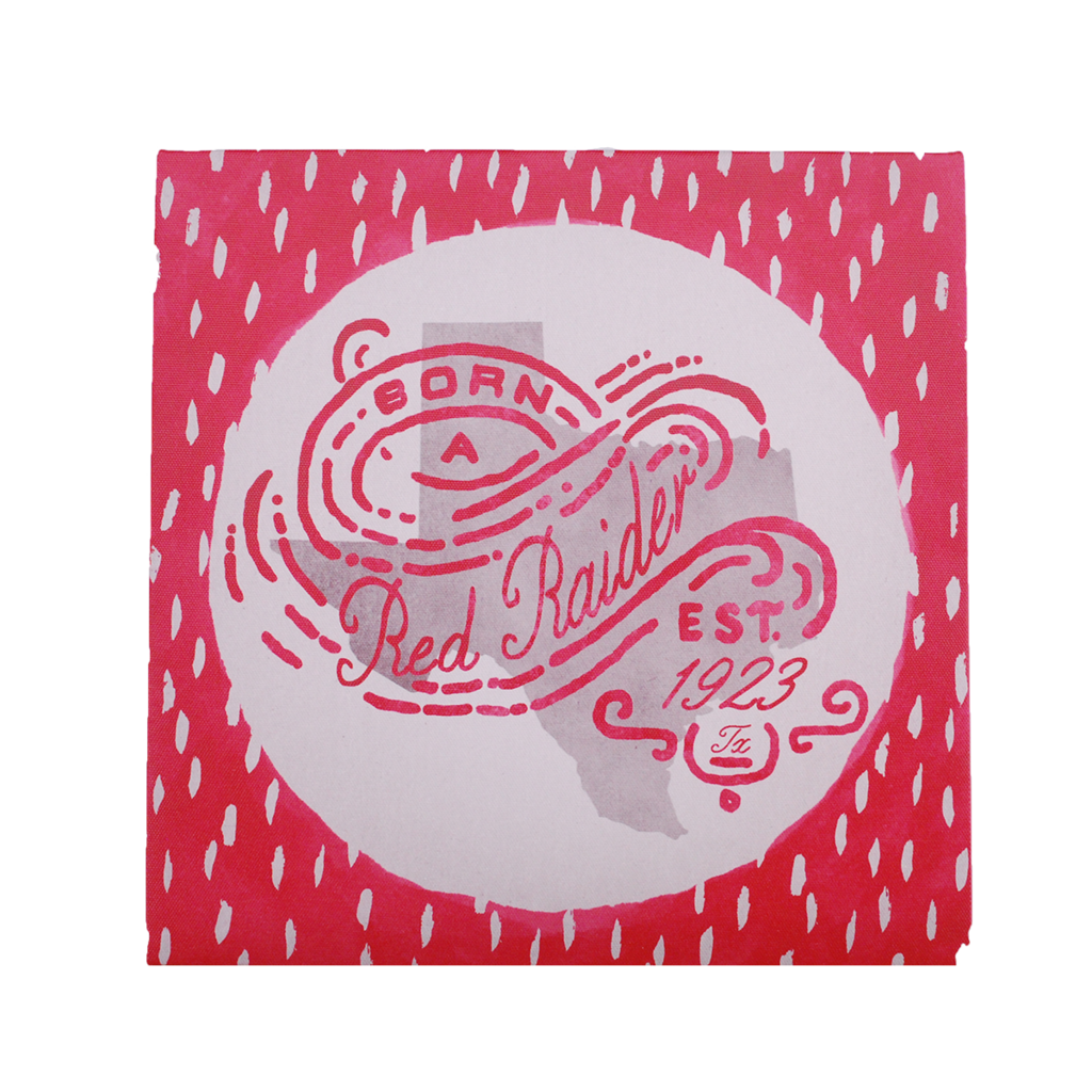 Paulson Designs Born A Red Raider Canvas 12x12