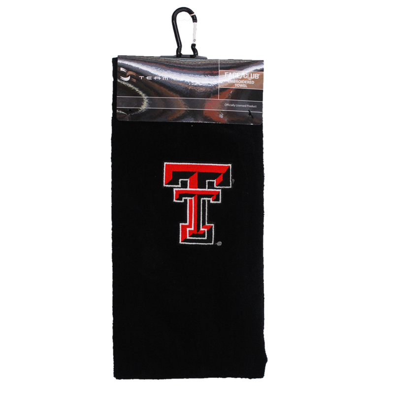 WinCraft Sports Face/Club Embroidered Black Towel