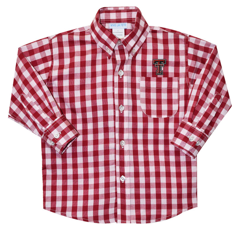 Vive La Fete Big Check Button Down Toddler Shirt