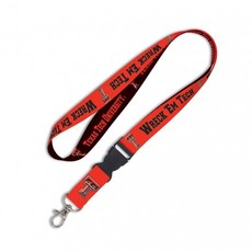 Red/Black Wreck Em Lanyard  with Detachable Buckle