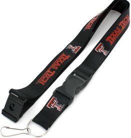 Aminco International Black Detachable Lanyard - Red Print