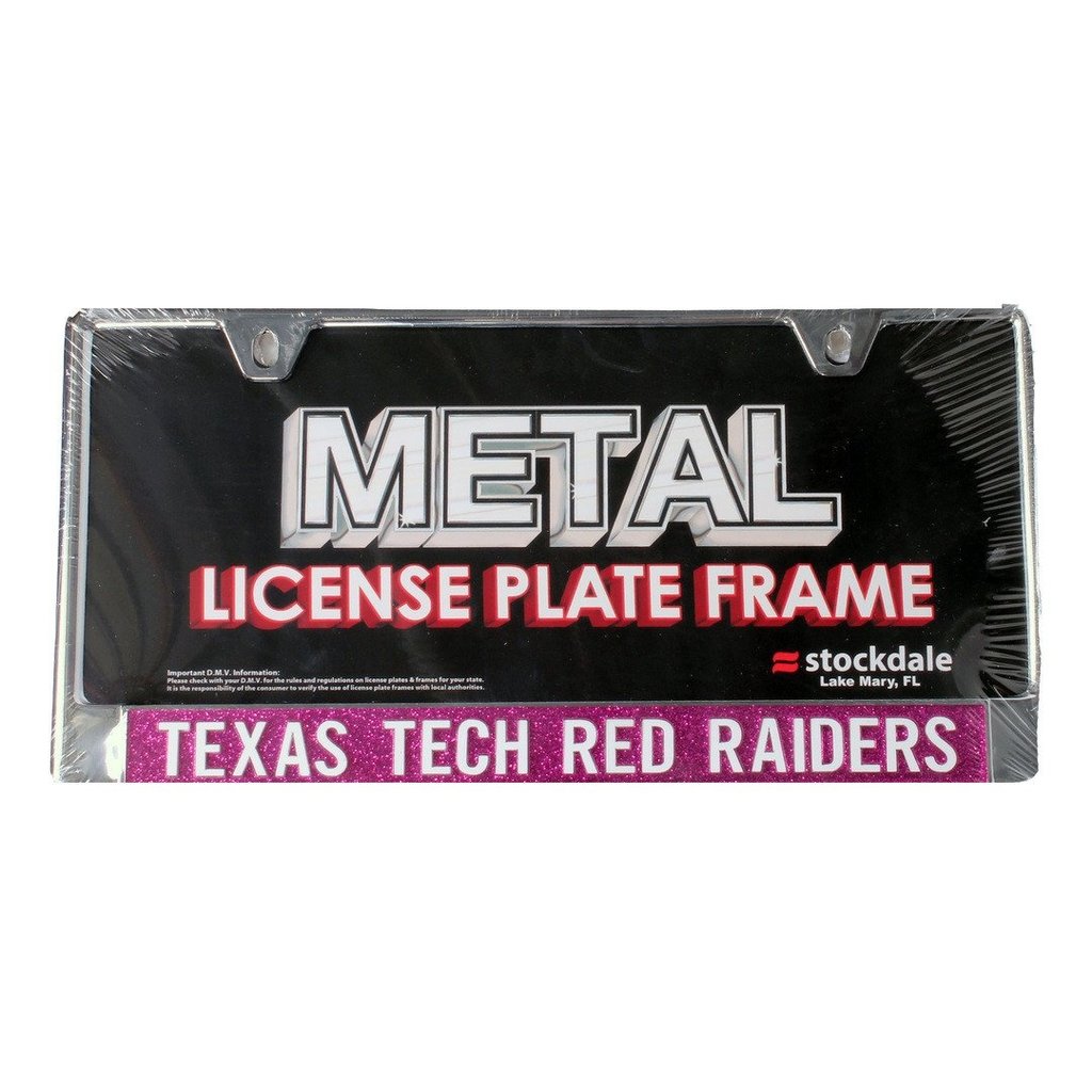 Pink Lettered License Plate