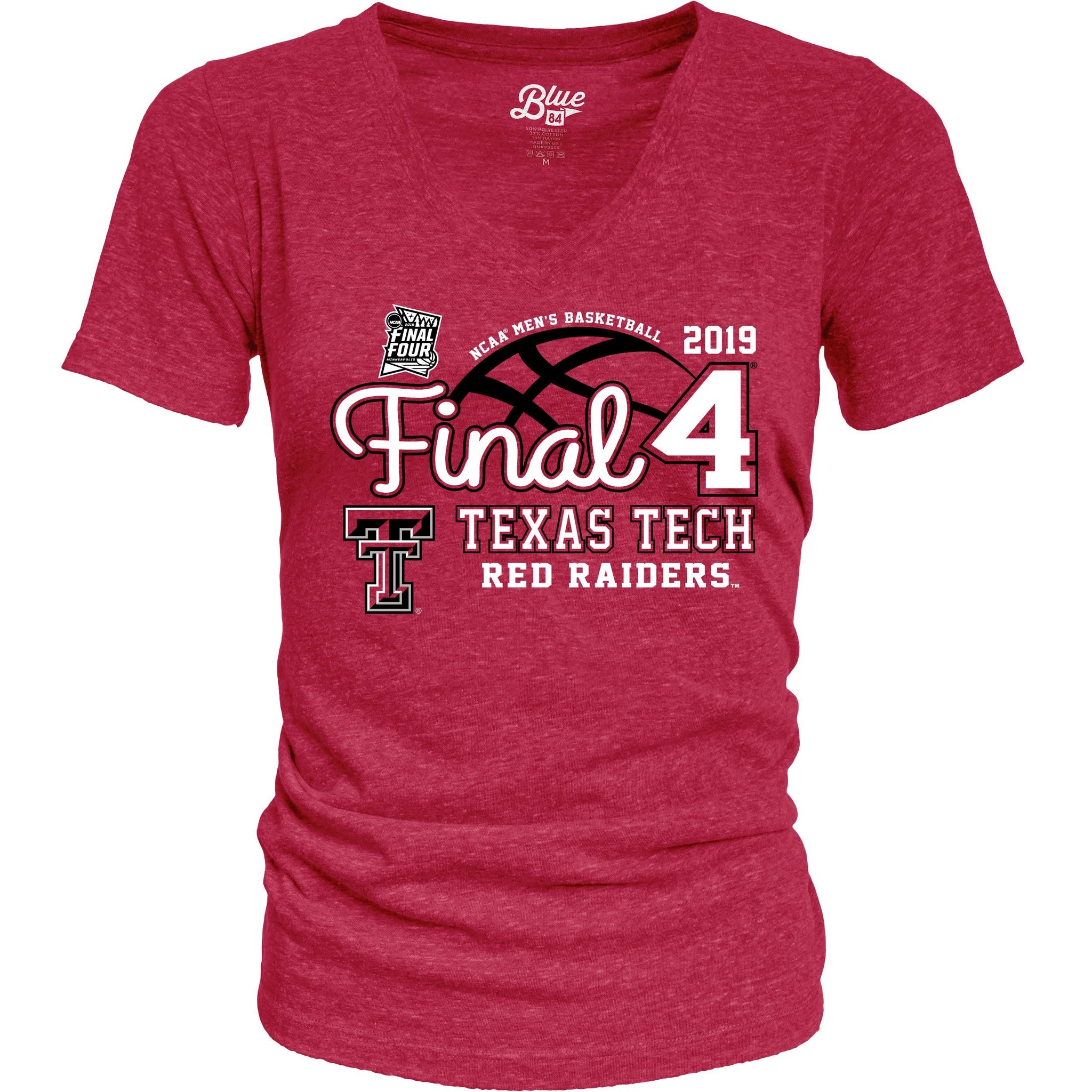 Blue 84 Women's Tri-Blend Campus T-Shirt - Ohio State Buckeyes V-Neck Tee, Soft Team Spirit Shirt