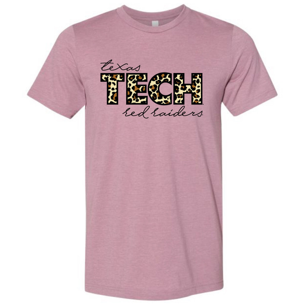 Canvas Cheetah Red Raiders Short Sleeve Tee