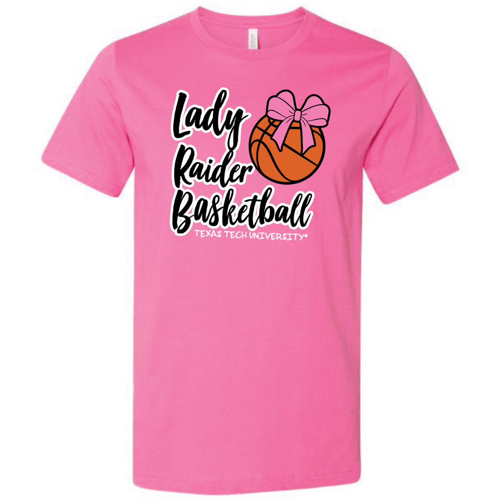 Canvas Lady Raider Pink Bow Short Sleeve Tee