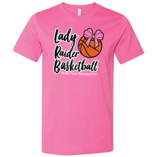 Canvas Lady Raider Pink Bow Short Sleeve Tee