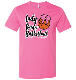 Canvas Lady Raider Pink Bow Short Sleeve Tee