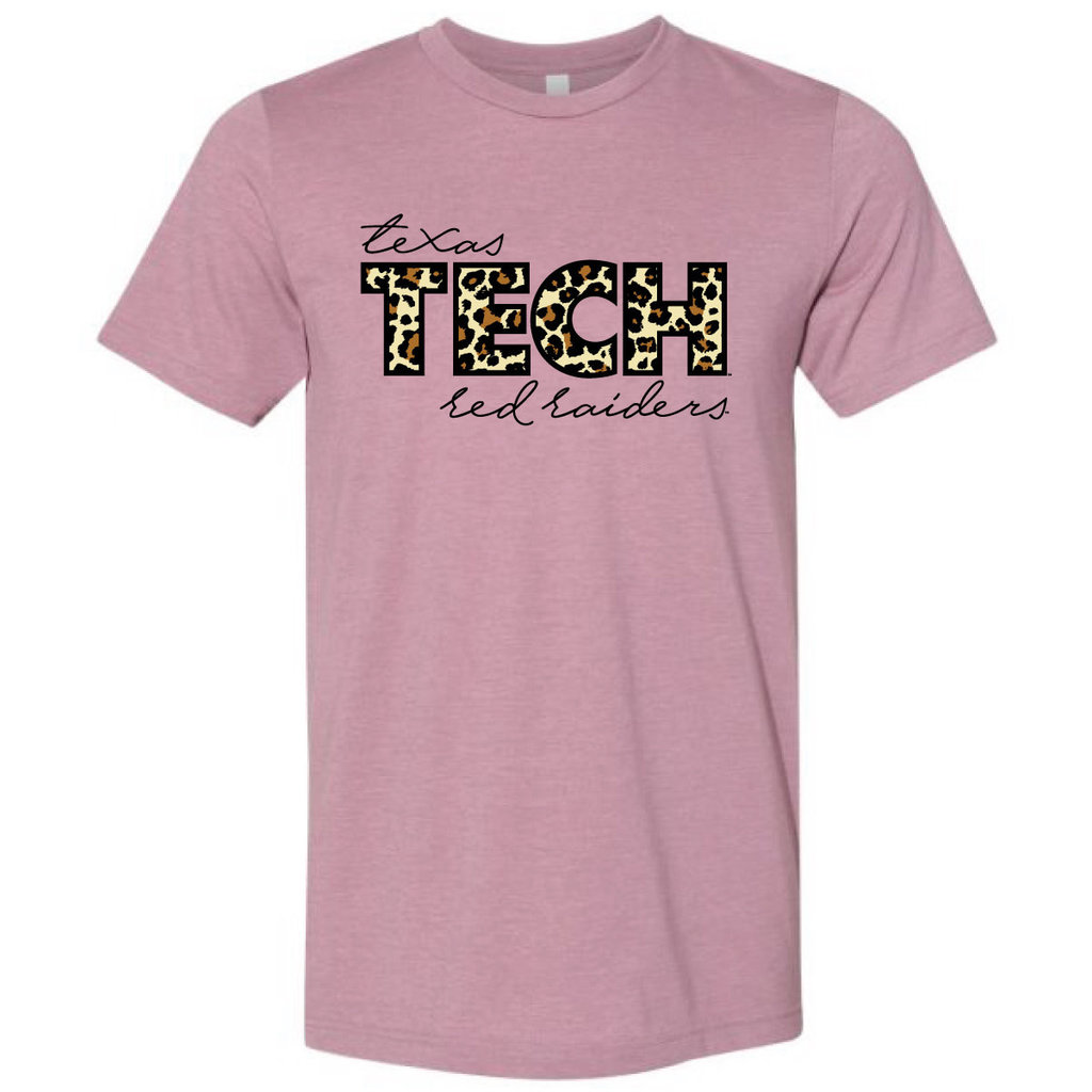 Canvas Cheetah Red Raiders Short Sleeve Tee