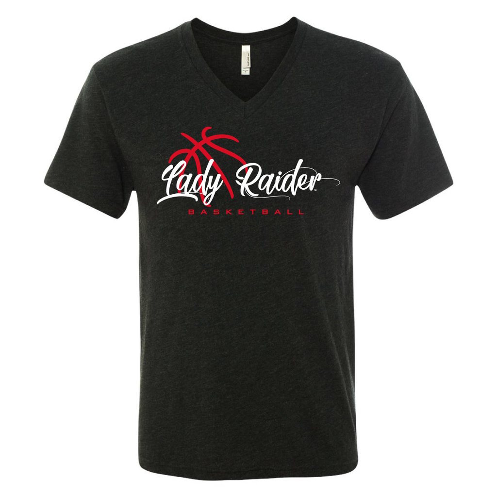 Lady Raider Script Basketball V-neck Tee