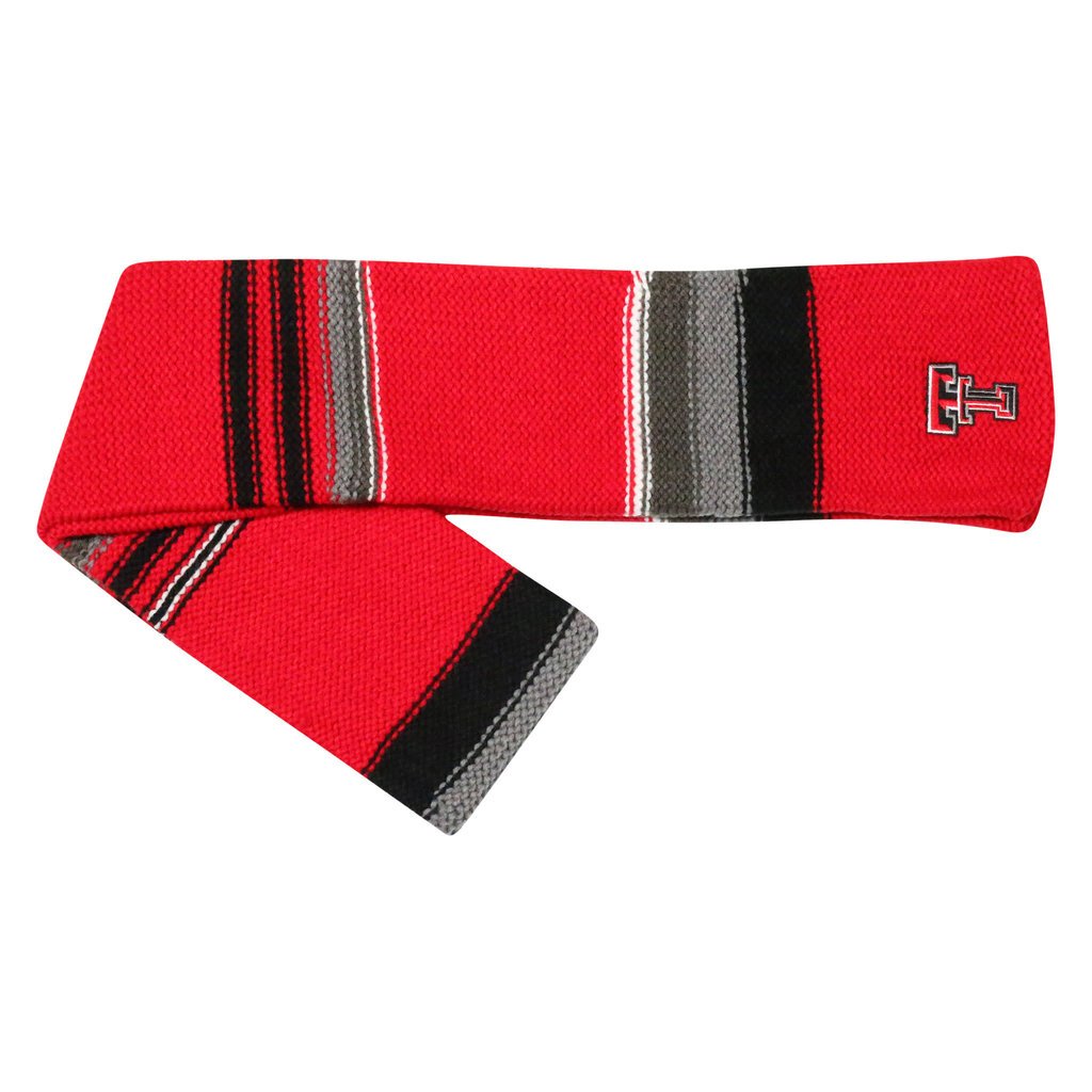 Iced Woven Scarf Red/Black/Grey