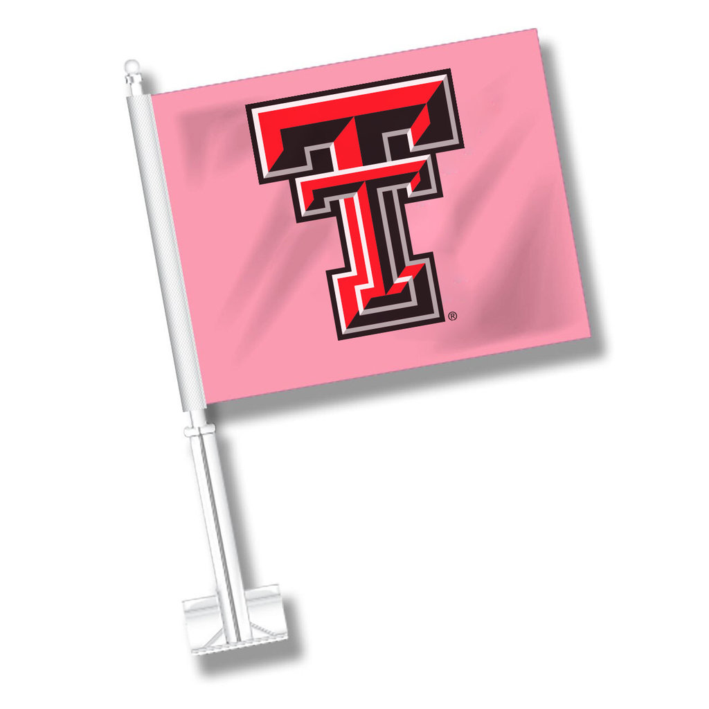 Double T Car Flag - Pink