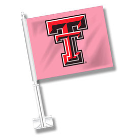 Double T Car Flag - Pink