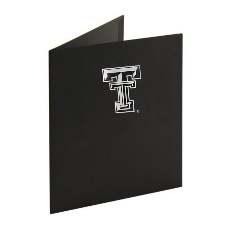 Black Folder with Silver Double T